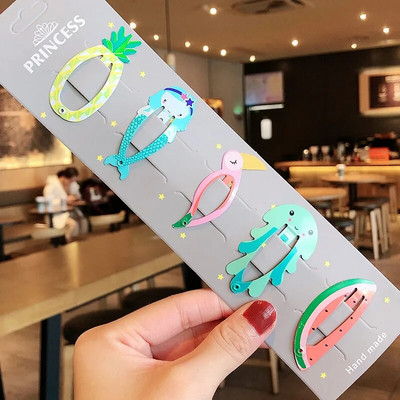 1 σετ για κορίτσια, χαριτωμένα κινούμενα σχέδια, ζωικά φρούτα με χρώμα, φουρκέτες για παιδιά, γλυκό κλιπ μαλλιών Barrettes Headband Παιδική μόδα αξεσουάρ μαλλιών