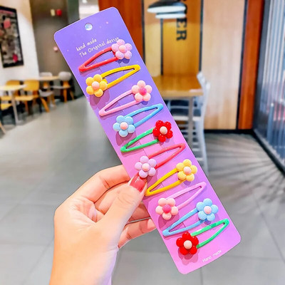 1 σετ για κορίτσια, χαριτωμένα κινούμενα σχέδια, ζωικά φρούτα με χρώμα, φουρκέτες για παιδιά, γλυκό κλιπ μαλλιών Barrettes Headband Παιδική μόδα αξεσουάρ μαλλιών