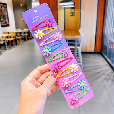 1 σετ για κορίτσια, χαριτωμένα κινούμενα σχέδια, ζωικά φρούτα με χρώμα, φουρκέτες για παιδιά, γλυκό κλιπ μαλλιών Barrettes Headband Παιδική μόδα αξεσουάρ μαλλιών