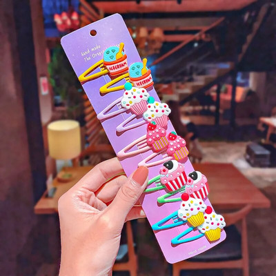 1 σετ για κορίτσια, χαριτωμένα κινούμενα σχέδια, ζωικά φρούτα με χρώμα, φουρκέτες για παιδιά, γλυκό κλιπ μαλλιών Barrettes Headband Παιδική μόδα αξεσουάρ μαλλιών