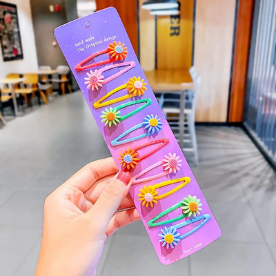 1 σετ για κορίτσια, χαριτωμένα κινούμενα σχέδια, ζωικά φρούτα με χρώμα, φουρκέτες για παιδιά, γλυκό κλιπ μαλλιών Barrettes Headband Παιδική μόδα αξεσουάρ μαλλιών