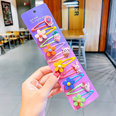 1 σετ για κορίτσια, χαριτωμένα κινούμενα σχέδια, ζωικά φρούτα με χρώμα, φουρκέτες για παιδιά, γλυκό κλιπ μαλλιών Barrettes Headband Παιδική μόδα αξεσουάρ μαλλιών