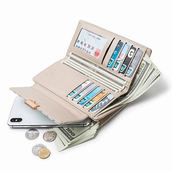 Νέα γυναικεία πορτοφόλια Long Pu Δερμάτινα πορτοφόλια Γυναικεία Τσάντα Χρημάτων Μεγάλης χωρητικότητας Lady Κάρτες για κερματοδέκτης Carteras υψηλής ποιότητας Hasp Clutch