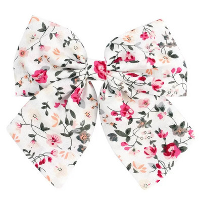 Arc de păr elegant din bumbac, florală, agrafă de primăvară, bareta de păr cu imprimeu la modă, pentru femei, fete, dulce, accesorii pentru prindere de păr