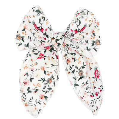 Arc de păr elegant din bumbac, florală, agrafă de primăvară, bareta de păr cu imprimeu la modă, pentru femei, fete, dulce, accesorii pentru prindere de păr