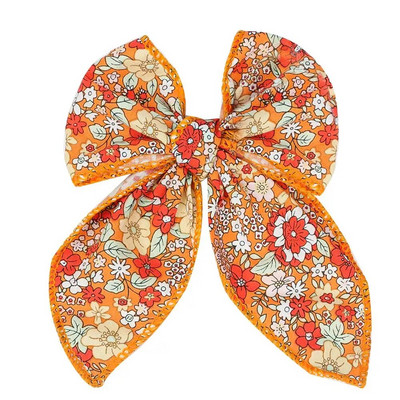 Arc de păr elegant din bumbac, florală, agrafă de primăvară, bareta de păr cu imprimeu la modă, pentru femei, fete, dulce, accesorii pentru prindere de păr