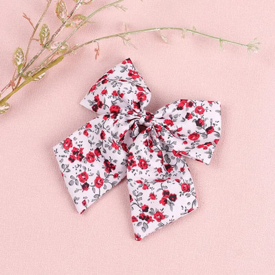 Arc de păr elegant din bumbac, florală, agrafă de primăvară, bareta de păr cu imprimeu la modă, pentru femei, fete, dulce, accesorii pentru prindere de păr
