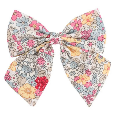 Arc de păr elegant din bumbac, florală, agrafă de primăvară, bareta de păr cu imprimeu la modă, pentru femei, fete, dulce, accesorii pentru prindere de păr