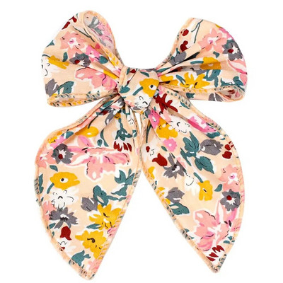 Arc de păr elegant din bumbac, florală, agrafă de primăvară, bareta de păr cu imprimeu la modă, pentru femei, fete, dulce, accesorii pentru prindere de păr
