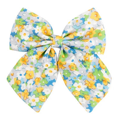 Arc de păr elegant din bumbac, florală, agrafă de primăvară, bareta de păr cu imprimeu la modă, pentru femei, fete, dulce, accesorii pentru prindere de păr