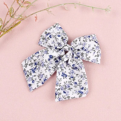 Arc de păr elegant din bumbac, florală, agrafă de primăvară, bareta de păr cu imprimeu la modă, pentru femei, fete, dulce, accesorii pentru prindere de păr