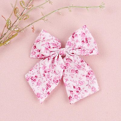 Arc de păr elegant din bumbac, florală, agrafă de primăvară, bareta de păr cu imprimeu la modă, pentru femei, fete, dulce, accesorii pentru prindere de păr