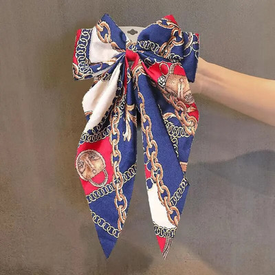 Big Bow Hairpin High Ponytail Flower Fashion Temperament High Sense Galvassegas Galvas saspraude ar garu lenti Matu aksesuāri.