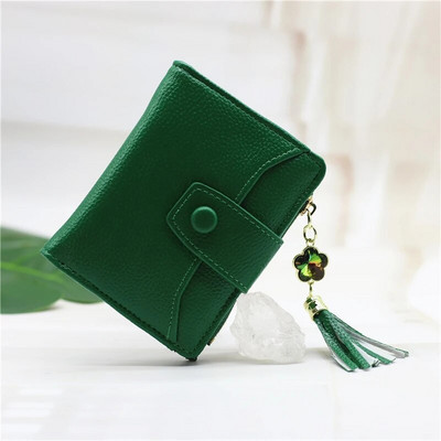 Γυναικείο πορτοφόλι PU Δερμάτινο κανονικό γυναικείο πορτοφόλι Μωβ/ροζ/μπλε/κόκκινο Γυναικείο πορτοφόλι σχεδιαστών Διακοσμητικό τσάντα με στρας και φούντα