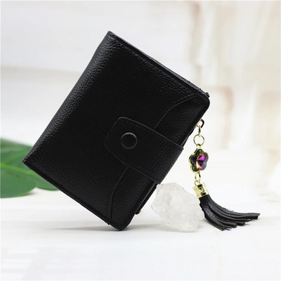 Γυναικείο πορτοφόλι PU Δερμάτινο κανονικό γυναικείο πορτοφόλι Μωβ/ροζ/μπλε/κόκκινο Γυναικείο πορτοφόλι σχεδιαστών Διακοσμητικό τσάντα με στρας και φούντα