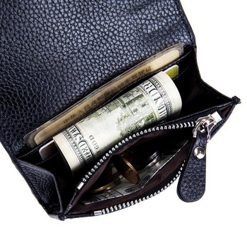 Γυναικείο πορτοφόλι από  Casual απλό γυναικείο κοντό μικρό πορτοφόλι Θήκη για κερματοδηγία ανδρική τσάντα χρημάτων με φερμουάρ