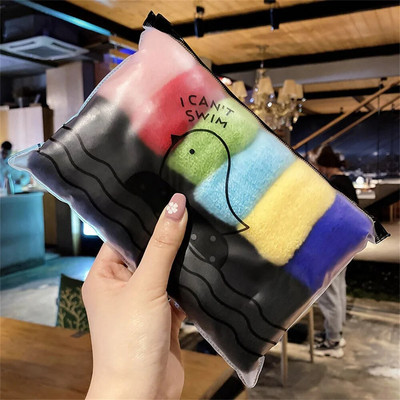 12 tk/kott Suured paksud õmblusteta juukselipsud Tüdrukutele Kahjustamata riidest juuksepaelad Elastikud Mitmevärvilised hobusesabahoidjaga juuksekarvad