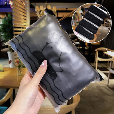 12 tk/kott Suured paksud õmblusteta juukselipsud Tüdrukutele Kahjustamata riidest juuksepaelad Elastikud Mitmevärvilised hobusesabahoidjaga juuksekarvad