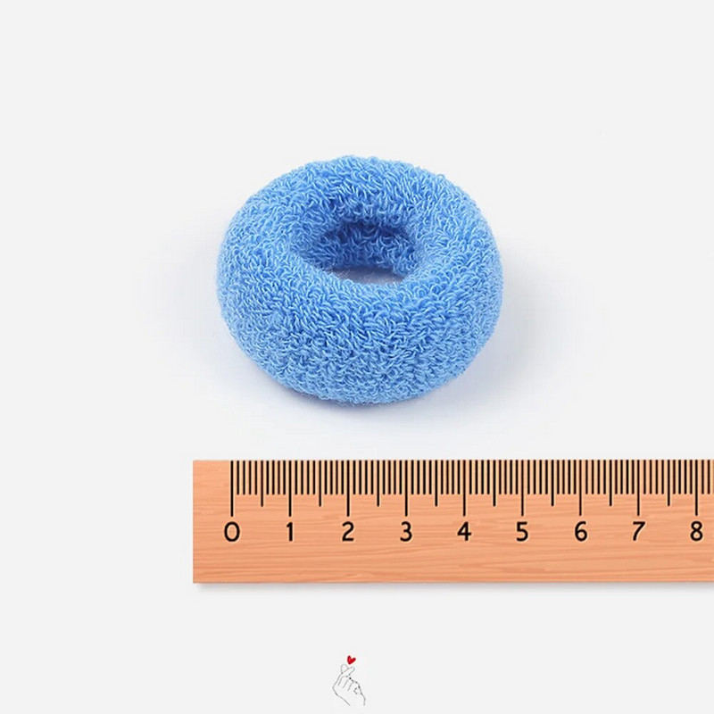 12 tk/kott Suured paksud õmblusteta juukselipsud Tüdrukutele Kahjustamata riidest juuksepaelad Elastikud Mitmevärvilised hobusesabahoidjaga juuksekarvad