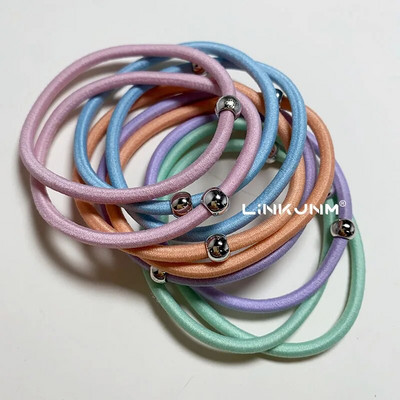 10GAB jaunas meiteņu elastīgās matu gumijas lentes bērniem galvas saites sievietēm matu kaklasaites matu gumija zirgaste matu turētāji matu aksesuāri