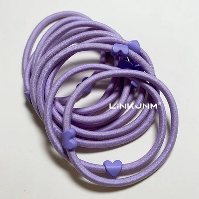 10GAB jaunas meiteņu elastīgās matu gumijas lentes bērniem galvas saites sievietēm matu kaklasaites matu gumija zirgaste matu turētāji matu aksesuāri