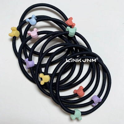 10GAB jaunas meiteņu elastīgās matu gumijas lentes bērniem galvas saites sievietēm matu kaklasaites matu gumija zirgaste matu turētāji matu aksesuāri