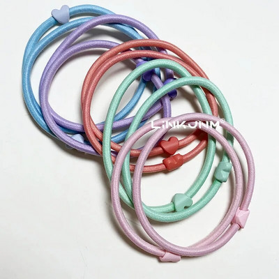 10GAB jaunas meiteņu elastīgās matu gumijas lentes bērniem galvas saites sievietēm matu kaklasaites matu gumija zirgaste matu turētāji matu aksesuāri