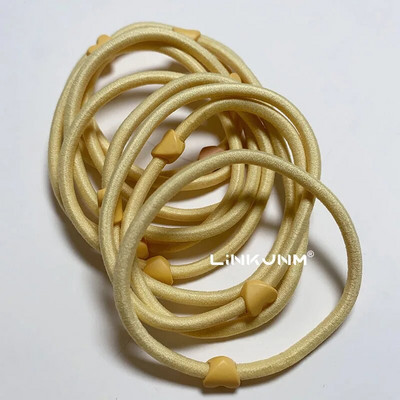 10GAB jaunas meiteņu elastīgās matu gumijas lentes bērniem galvas saites sievietēm matu kaklasaites matu gumija zirgaste matu turētāji matu aksesuāri