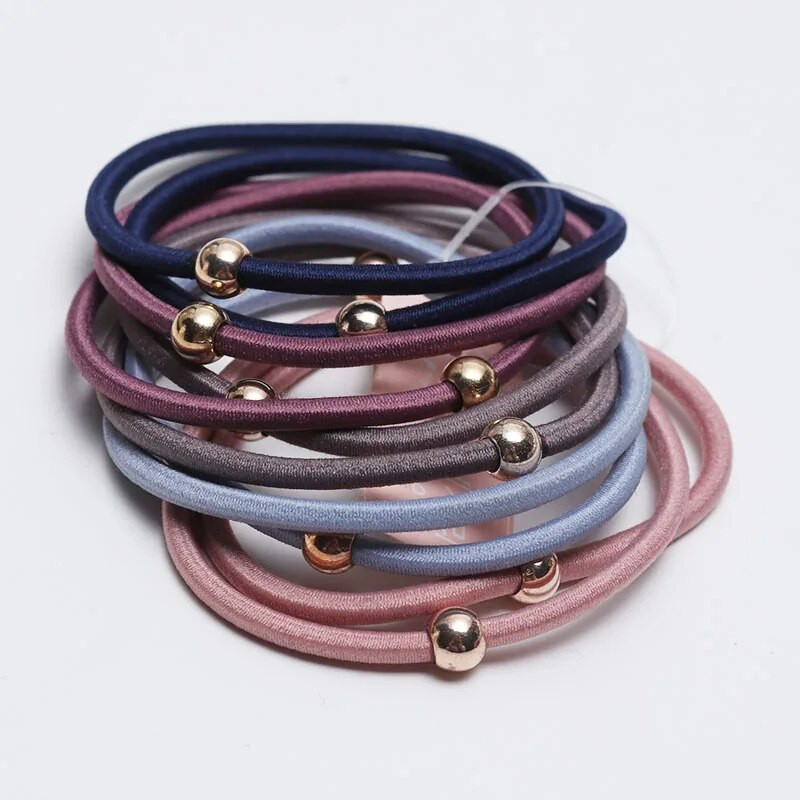 10GAB jaunas meiteņu elastīgās matu gumijas lentes bērniem galvas saites sievietēm matu kaklasaites matu gumija zirgaste matu turētāji matu aksesuāri