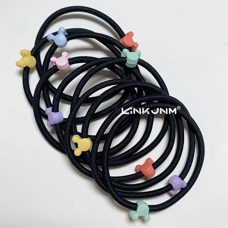 10GAB jaunas meiteņu elastīgās matu gumijas lentes bērniem galvas saites sievietēm matu kaklasaites matu gumija zirgaste matu turētāji matu aksesuāri