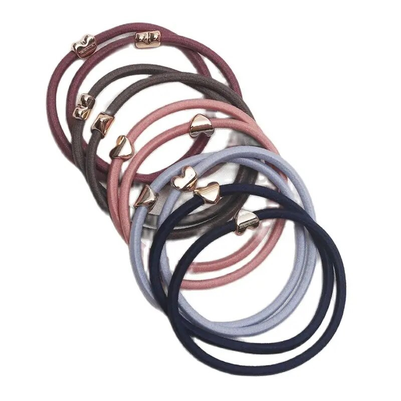 10GAB jaunas meiteņu elastīgās matu gumijas lentes bērniem galvas saites sievietēm matu kaklasaites matu gumija zirgaste matu turētāji matu aksesuāri