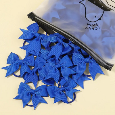 5/10/20gab Mini vienkrāsainas bantes Elastīgas matu lentes bērniem Meitenēm Mazas gumijas joslas matu kaklasaites zirgastes turētājs Matu aksesuāri