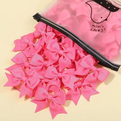 5/10/20gab Mini vienkrāsainas bantes Elastīgas matu lentes bērniem Meitenēm Mazas gumijas joslas matu kaklasaites zirgastes turētājs Matu aksesuāri