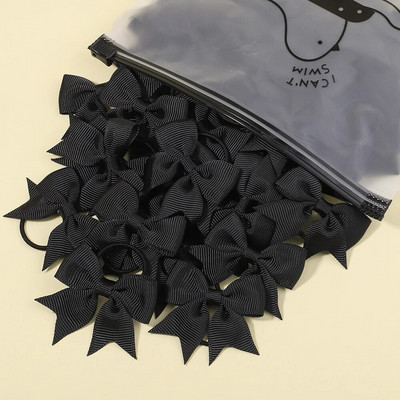 5/10/20gab Mini vienkrāsainas bantes Elastīgas matu lentes bērniem Meitenēm Mazas gumijas joslas matu kaklasaites zirgastes turētājs Matu aksesuāri