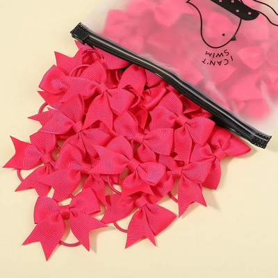 5/10/20gab Mini vienkrāsainas bantes Elastīgas matu lentes bērniem Meitenēm Mazas gumijas joslas matu kaklasaites zirgastes turētājs Matu aksesuāri