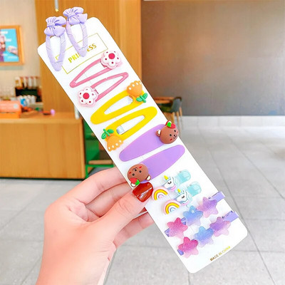 1Komplekts Meitenēm Jauka multfilma Dzīvnieks Ziedi Matu sprādzes Candy Krāsa Matu Saspraudes Barrettes Galvas saite Bērniem Bērniem Matu Aksesuāri Jauns