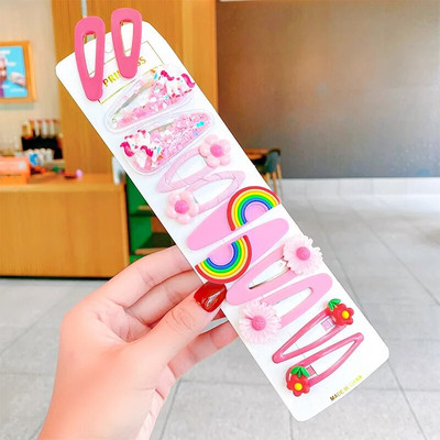 1Komplekts Meitenēm Jauka multfilma Dzīvnieks Ziedi Matu sprādzes Candy Krāsa Matu Saspraudes Barrettes Galvas saite Bērniem Bērniem Matu Aksesuāri Jauns