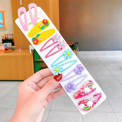 1Komplekts Meitenēm Jauka multfilma Dzīvnieks Ziedi Matu sprādzes Candy Krāsa Matu Saspraudes Barrettes Galvas saite Bērniem Bērniem Matu Aksesuāri Jauns