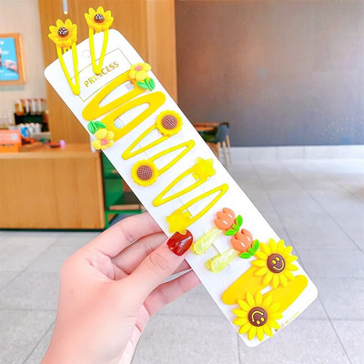 1Komplekts Meitenēm Jauka multfilma Dzīvnieks Ziedi Matu sprādzes Candy Krāsa Matu Saspraudes Barrettes Galvas saite Bērniem Bērniem Matu Aksesuāri Jauns