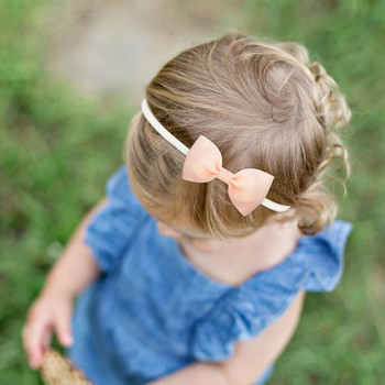 6 τεμάχια/Σετ Μασίφ, πολύχρωμα μωρουδιακά καπέλα Ελαστικές κορδέλες μαλλιών για παιδιά Χαριτωμένα αξεσουάρ κορδέλας με κορδέλα για βρέφη για κορίτσια