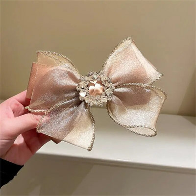 Modes tauriņš matu sprādze Matu spīle Kristāla Rhinestone salda tauriņa lente Satveršanas klipsis Meiteņu galvassegas Sieviešu matu aksesuāri