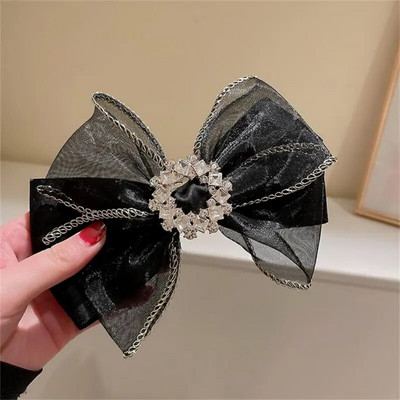 Modes tauriņš matu sprādze Matu spīle Kristāla Rhinestone salda tauriņa lente Satveršanas klipsis Meiteņu galvassegas Sieviešu matu aksesuāri