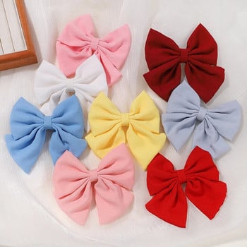 Κλιπ μαλλιών 1 ΤΕΜ 4,5 ιντσών Lovely Hair Bows για κοριτσάκια Grosgrain Κορδέλα λεπτή λαβή κεφαλής Παιδικά αξεσουάρ μαλλιών