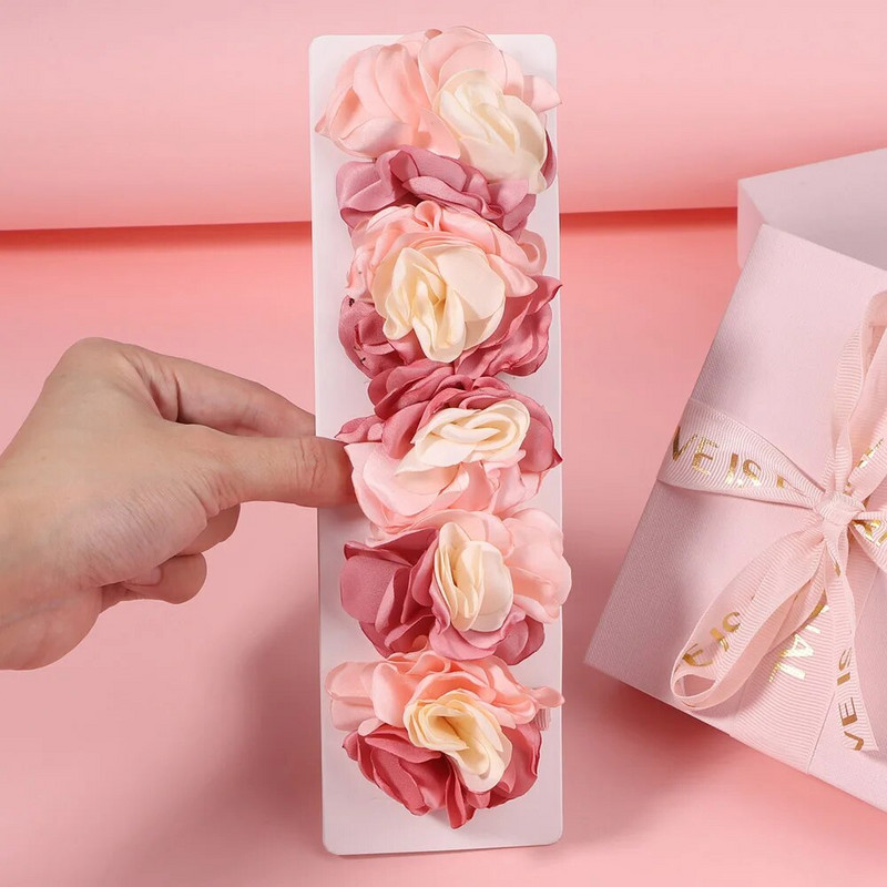 5 τμχ/Σετ Γλυκά μονόχρωμα πέταλα λουλουδιών Κλιπ μαλλιών για παιδιά Κορίτσια μαργαριταρένιες φουρκέτες Barrettes Καπέλα Αξεσουάρ μαλλιών Δώρο