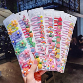 10 tk/komplekt uued tüdrukud armsad multifilmid lilled ükssarvik juuksenõelad lastele armsad juukseklambrid juuksenõelad juuksekaunistused moed juukseaksessuaarid