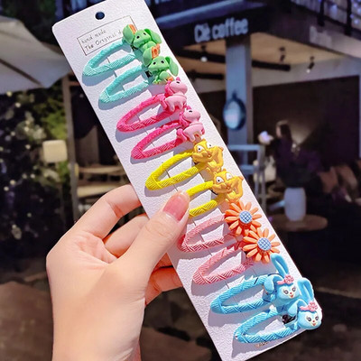 10 tk/komplekt uued tüdrukud armsad multifilmid lilled ükssarvik juuksenõelad lastele armsad juukseklambrid juuksenõelad juuksekaunistused moed juukseaksessuaarid