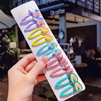 10 tk/komplekt uued tüdrukud armsad multifilmid lilled ükssarvik juuksenõelad lastele armsad juukseklambrid juuksenõelad juuksekaunistused moed juukseaksessuaarid