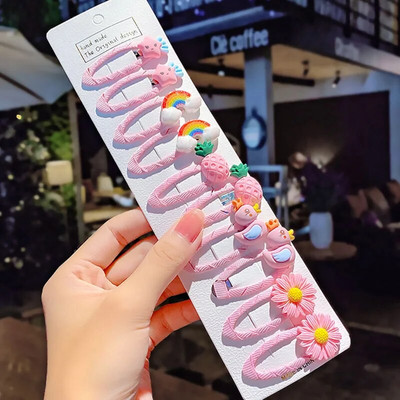 10 tk/komplekt uued tüdrukud armsad multifilmid lilled ükssarvik juuksenõelad lastele armsad juukseklambrid juuksenõelad juuksekaunistused moed juukseaksessuaarid