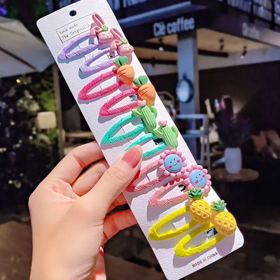 10 tk/komplekt uued tüdrukud armsad multifilmid lilled ükssarvik juuksenõelad lastele armsad juukseklambrid juuksenõelad juuksekaunistused moed juukseaksessuaarid