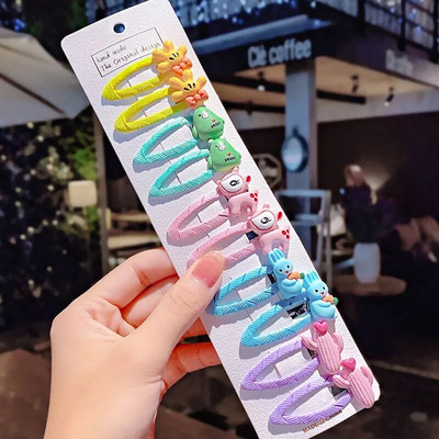 10 tk/komplekt uued tüdrukud armsad multifilmid lilled ükssarvik juuksenõelad lastele armsad juukseklambrid juuksenõelad juuksekaunistused moed juukseaksessuaarid